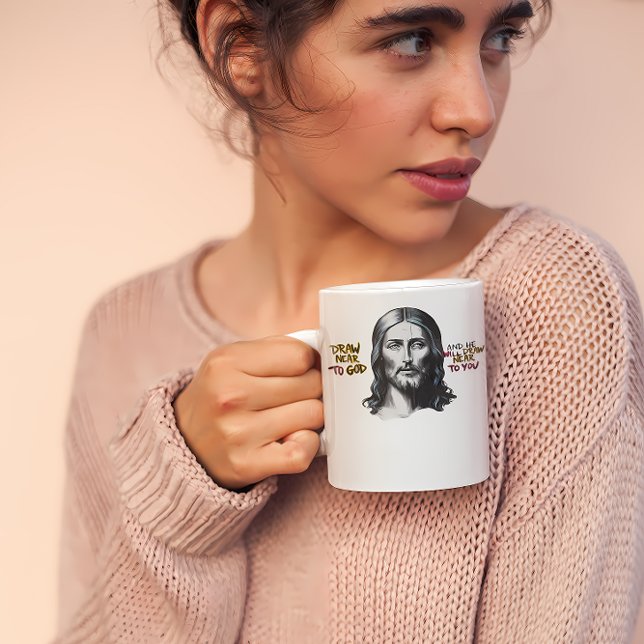 Taza De Café Palabras divinas: Jesús tallado en el arte (Subido por el creador)