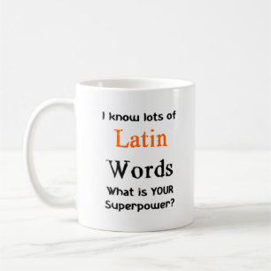 Taza De Café palabras en latín