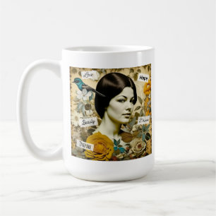 Taza De Café Palabras Inspiradoras personalizadas y mujer venti