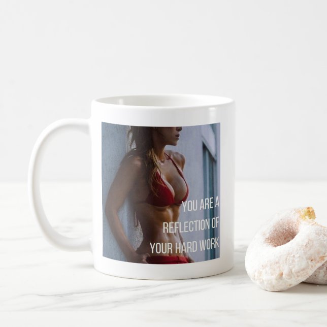 Taza De Café Palabras Inspiradoras sobre el estado físico de la (Con donut)