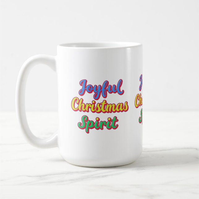 Taza De Café Palabras motivacionales "Espíritu Navidad alegre" (Izquierda)