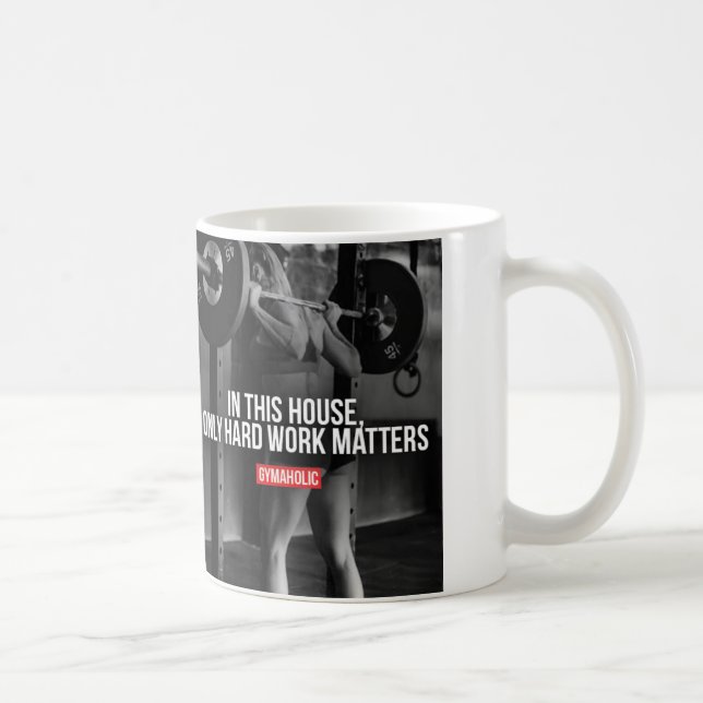 Taza De Café Palabras motivacionales: sólo importa el trabajo d (Derecha)