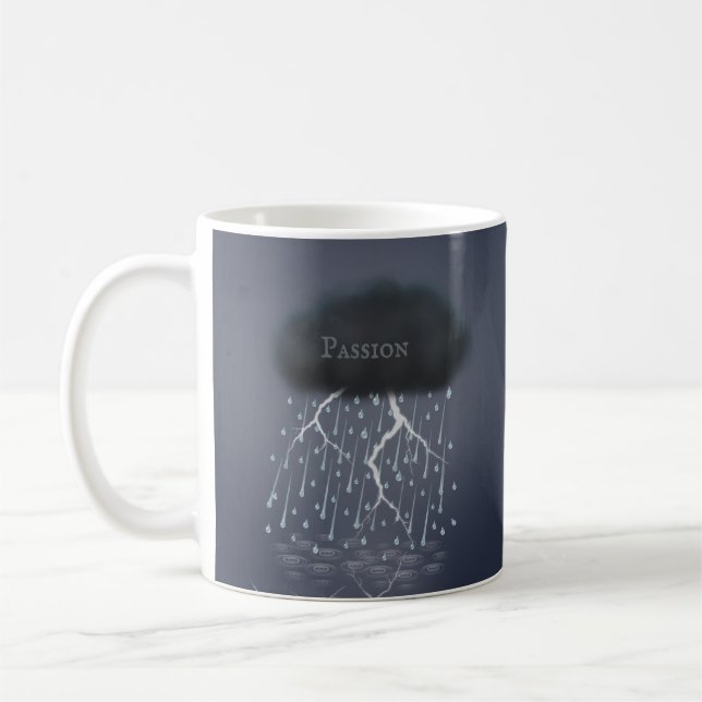Taza De Café Palabras Personalizados de tormenta y relámpago fa (Izquierda)