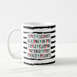 Taza De Café Palabras picantes Diseño de Pepper en Chile