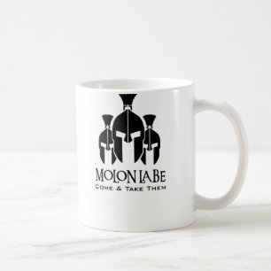 Taza De Café Palabras triples de la amenaza de MOLON LABE