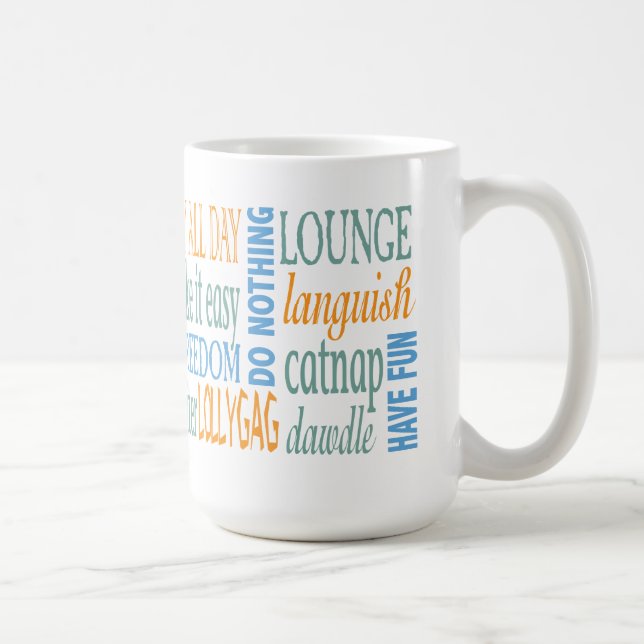 Taza De Café Palabras y consejo del retiro (Derecha)