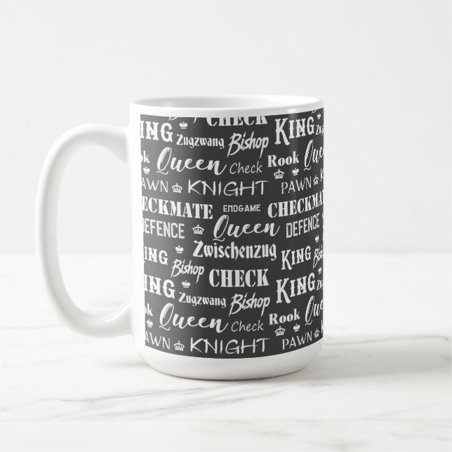 Taza De Café Palabras y frases de ajedrez (Izquierda)