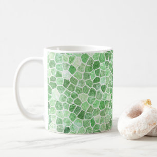 Taza De Café Pale Esmeralda y Pistacho Emparchado Mosaic