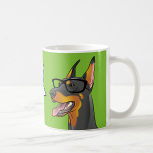 Taza De Café ¡PALEO! Pop Art Geek Dog Hipster Doberman mug