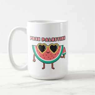 Taza De Café Palestina libre Sandía Palestina lindo colorido