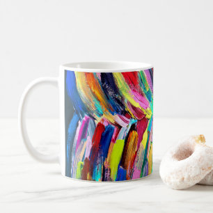 Taza De Café Paleta de artista colorida  
