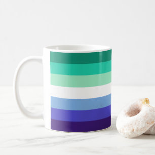 Taza De Café Paleta de la bandera de hombres gays inclusiva tra
