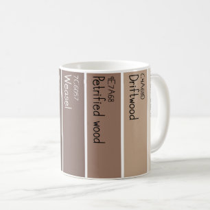 Taza De Café Paleta de pintura de bosque marrón muestras de pin
