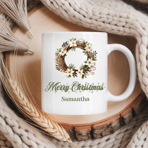 Taza De Café Paleta nórdica neutra clásica nombre personalizado