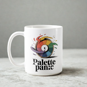 Taza De Café Palette Pánico   Chiste de Vida de Diseñador  