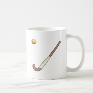Taza De Café Palillo y bola de hockey hierba
