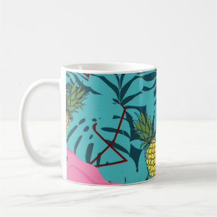Taza De Café Palm de flamencos rosados: Hawái exótica