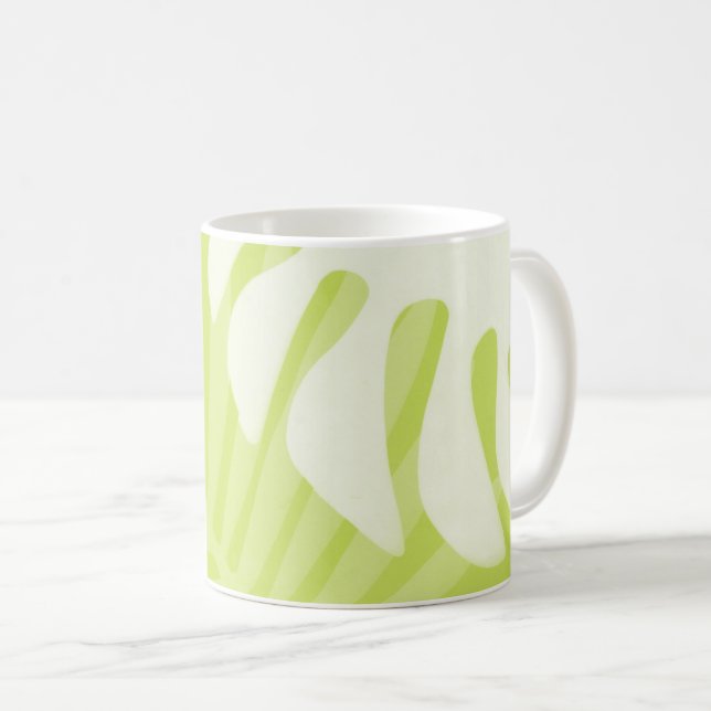 Taza De Café Palm Leaves Trio Lime Café Verde Mug (Anverso derecho)