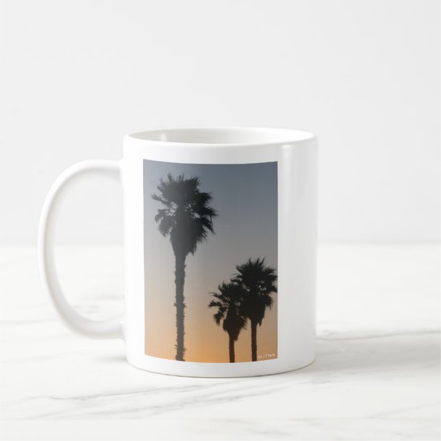 Taza De Café Palm Trees At Sunset (Izquierda)