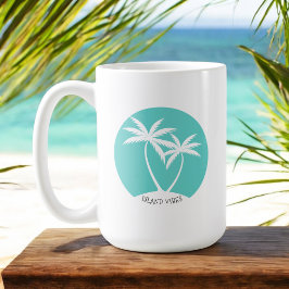 Taza De Café Palmas tropicales de Island Vibes Guay