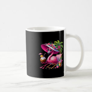 Taza De Café Palmera rosa flamenco playa tropical verano vacaci