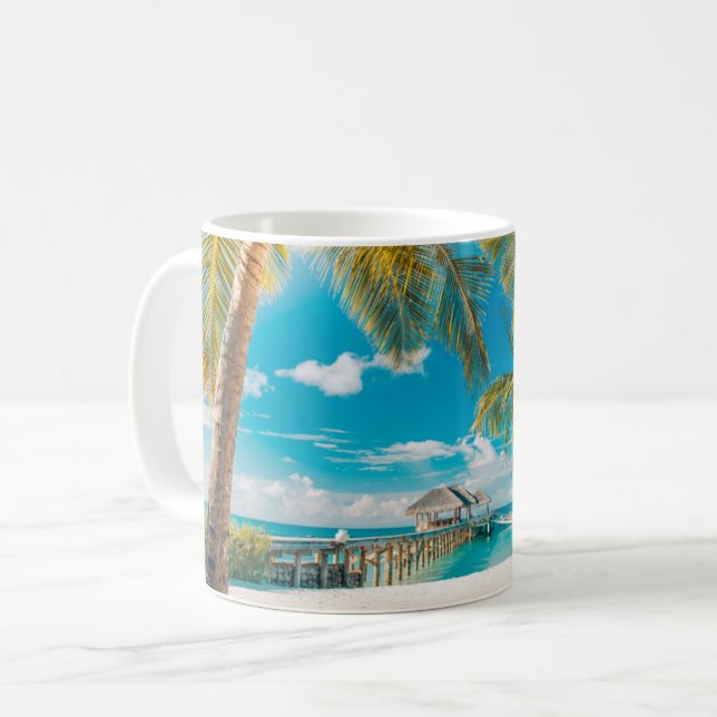 Taza De Café Palmeras al atardecer (Anverso izquierdo)