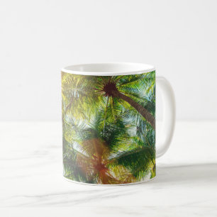Taza De Café Palmeras de coco en la playa