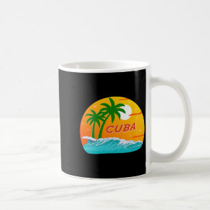 Taza De Café Palmeras de Cuba Playa del Caribe Atardecer Amanec