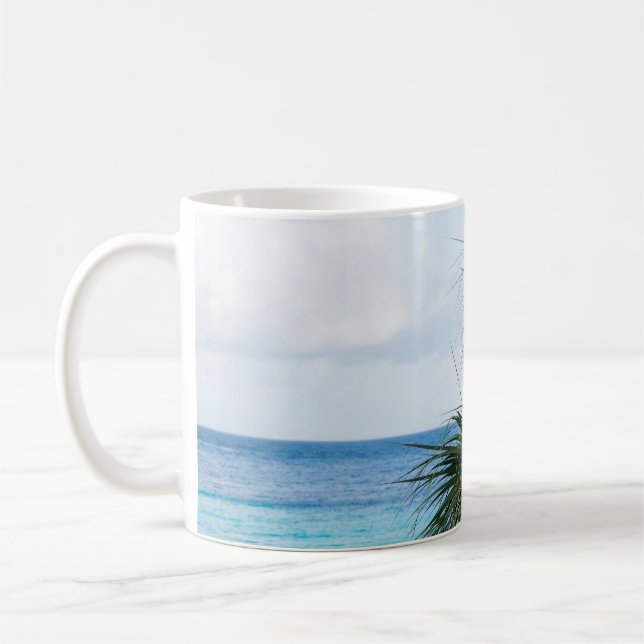Taza De Café Palmeras de paraíso caribeño #1 #tropical #océano  (Izquierda)