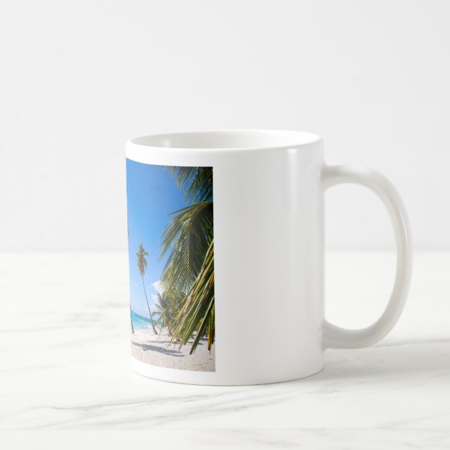 Taza De Café Palmeras en la playa de Isla Saona (Derecha)