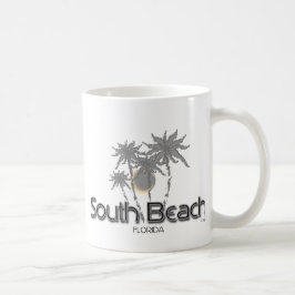 Taza De Café Palmeras grises de South Beach Miami