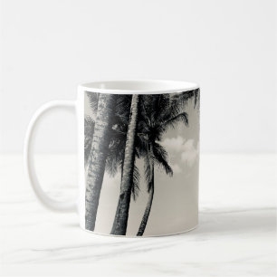 TAZA DE CAFÉ PALMERAS TROPICALES EN LA PLAYA