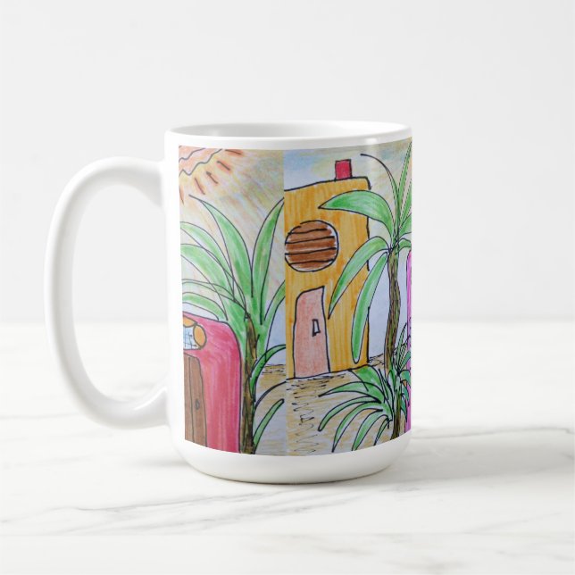 Taza De Café Palmeras y cabañas (Izquierda)