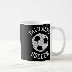 Taza De Café Palo Alto Fútbol Retro Distressed 90's Vintage