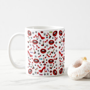 Taza De Café Palo de labios rojo le gana los talones
