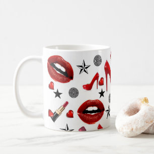Taza De Café Palo de labios rojo le gana los talones