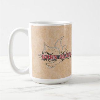 Taza De Café Palo tras corona de lanzas con camiseta recién nac