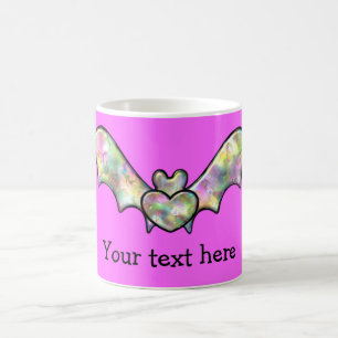Taza De Café Palo y corazón rosados de Halloween