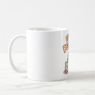 Taza De Café Paloma Adorable Y Patatas Fritas Sintiéndose Hambr