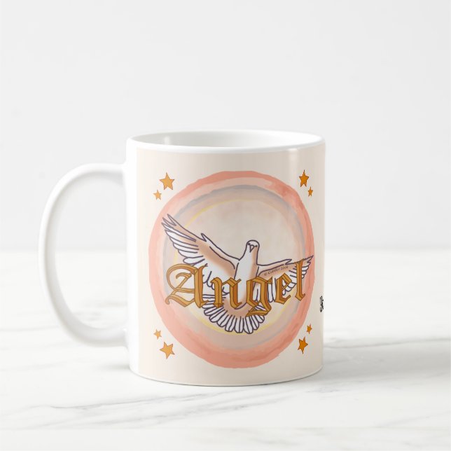 Taza De Café paloma angel (Izquierda)