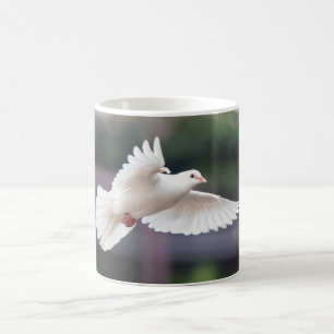 Taza De Café Paloma Blanca Adorable Símbolo de Amor y Paz Ave 