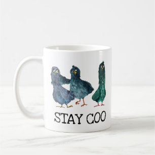 Taza De Café Paloma Bonita Quédate Cuac Pájaro Amante 