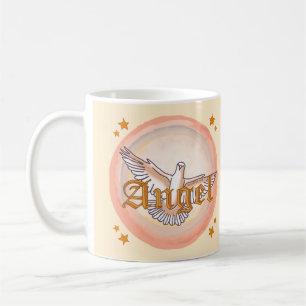 Taza De Café paloma de ángel cristiano