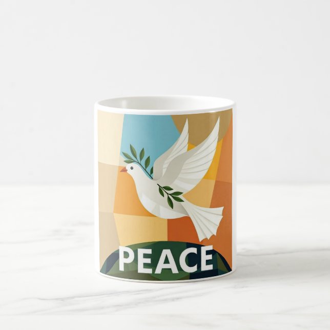 TAZA DE CAFÉ PALOMA DE LA PAZ GEOMÉTRICA  (Centro)