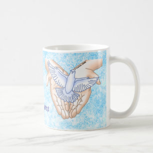 Taza De Café Paloma de Manos Cristianas