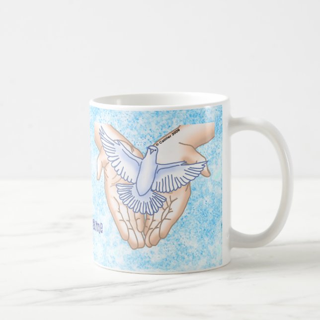 Taza De Café Paloma de Manos Cristianas (Derecha)