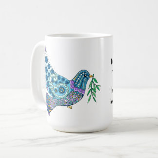 Taza De Café Paloma de paz en Verse de Juan 16:33
