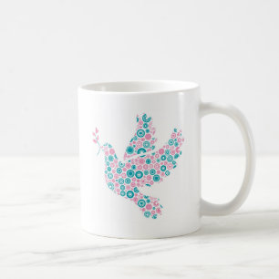 Taza De Café PALOMA del rosa y del trullo
