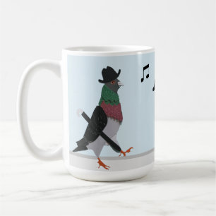 Taza De Café Paloma divertida por la ciudad 
