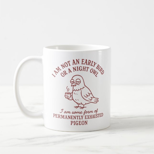 Taza De Café paloma exhausta (Izquierda)